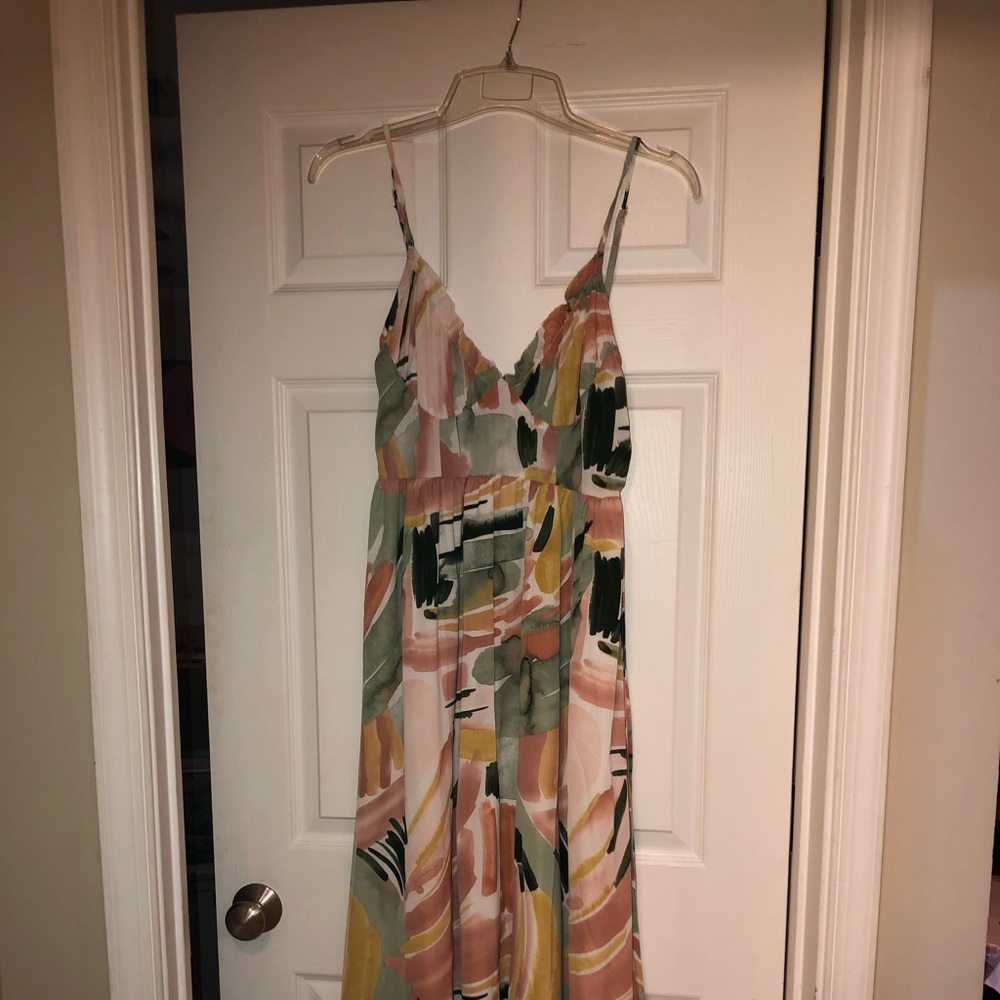 Ruffled Hem Cami Maxi Dress